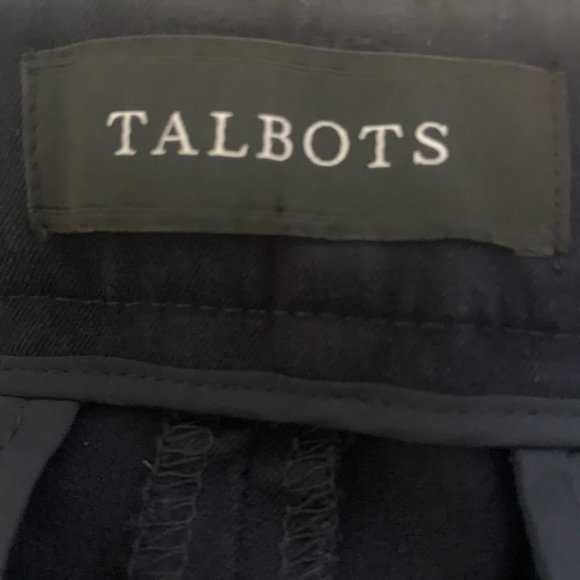 TALBOTS HIGH WAIST STRAIGHT LEG FLAT FRONT STRETCH PANTS NAVY BLUE 2-EUC - Picture 6 of 8